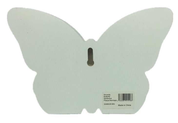 Sincerity Butterfly Sentiment Plaque - Baby Girl